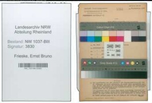 Entnazifizierung Ernst Bruno Frieske , geb. 27.04.1911 (Bahnassistent)