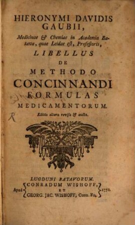 De methodo concinnandi formulas medicamentorum libellus ...