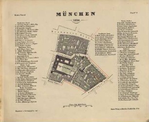 Topographischer Atlas Von München In Seinem Ganzen Burgfrieden : Dargestellt Und Bearbeitet In 88 Sectionen Im 2,500 Theiligen Maass-Stabe, 0