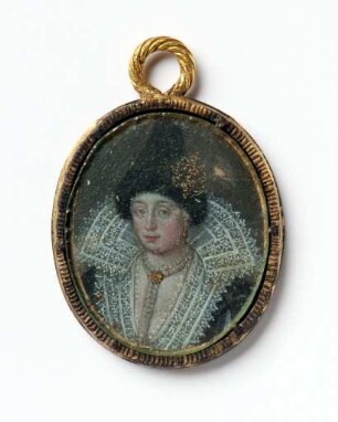 Anhänger mit Miniaturporträt einer Dame, 1610-20
