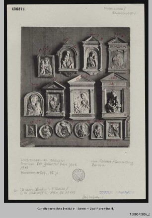 Madonnen-Reliefs der Sammlung Stefano Bardini vor ihrer Versteigerung 1918 in New York