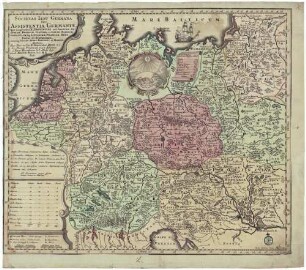 Societas Iesu Germana Sive Assistentia Germaniæ Quæ complectitur X. Provincias, scil. Angliam, Austriam, Boemiam, Flandro, et Gallo-Belgium, Germaniam sup. Lituaniam, Poloniam, Rhen. Infer. Et Superiorem, earumq[ue] Colleg. Semin. Resident. et Mission. : Dedicata Rev. Patri in Xto. P. Francisco Retz S.I. bis Boemiæ Provinciali, et p. t. Aßistenti à Franc. Hartzheim S.I. Rheni Infer. ; Anglice Provincia transmarina habet in Belgio 4. Domicilia, Collegium et Seminarium Audomari, et Leodii, Dornum primae Probationis Wattenis, 3[ter]tiae Prob. Gandavi, in ipsa Anglia habet Solummodo Collegia idealia. 12. 15. aut plures viciniores Missionarii constituunt tale Collegium. Ad Assistentiam quoque spectat Missio Scotiae, et Hiberniae.