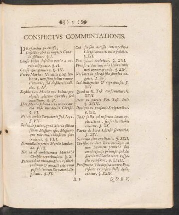 Conspectus Commentationis.
