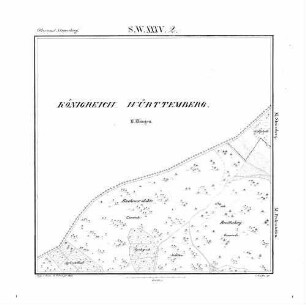 Kartenblatt SW XXXV 2 Stand 1846 (nur hohenzollerischer Teil)