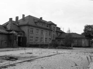 Dresden-Übigau, Klingerstraße. Pionierkaserne Übigau (1913). Kommandantenhaus (Washingtonstraße/Ecke Werftstraße). Hofansicht