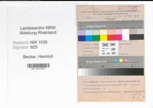 Entnazifizierung Heinrich Becker , geb. 01.03.1892 (Kaufmaennischer Angestellte)