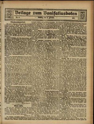 Zweite Ausgabe vom Sonntag, den 04. Februar 1917.