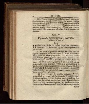 CAP. IV. Vegetabilia succino inclusa; mineralia itidem; & aqua.