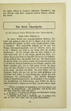 3. Vier Briefe Scharnhorsts