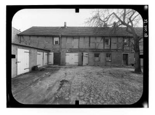 Neubrandenburg, Große Wollweberstraße 11/13. Pfarrwitwenhaus. Stallgebäude. Hofansicht