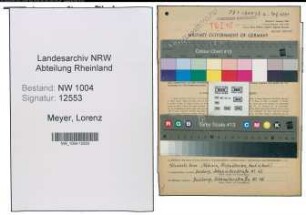 Entnazifizierung Lorenz Meyer , geb. 17.02.1898 (Arbeiter)