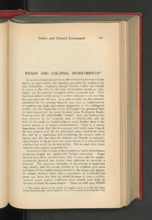 Indian and Colonial Investments.