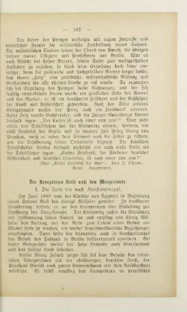Des Kronprinzen Reise nach dem Morgenlande