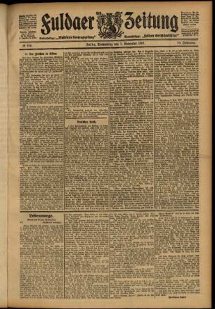Ausgabe vom Donnerstag, den 07. November 1907.