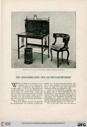 Ein Bahnbrecher des Kunsthandwerks?