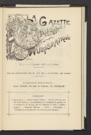N° 3. — 1er Décembre 1898. — 3e Année