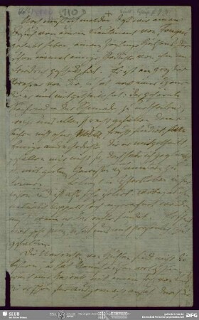 Eigenh. Brief von August Wilhelm von Schlegel an Ludwig Tieck, o.O., ohne Datumsangabe