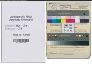 Entnazifizierung Alfred Thoene , geb. 18.05.1898 (Schlosser)