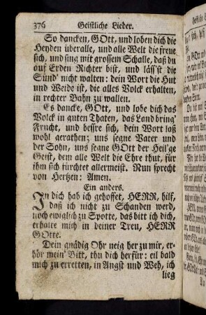 376-389, Es danke, Gott, und lobe...