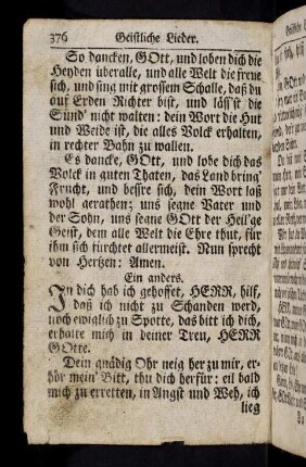 376-389, Es danke, Gott, und lobe...