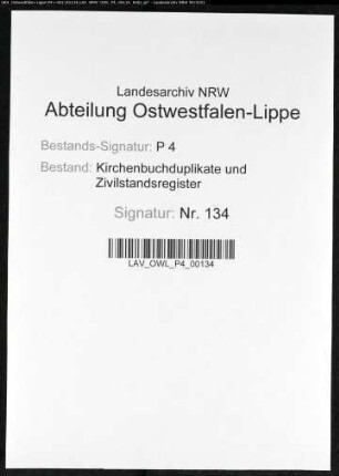 Zivilstandsregister von Hörde (GAHT 1810). (Gemeinde: Hörde, Stadt Dortmund)