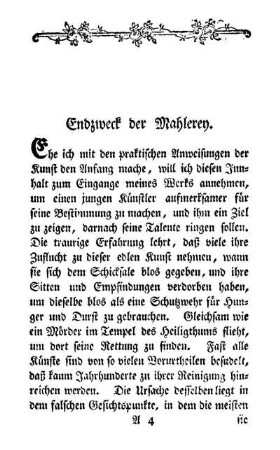Endzweck der Mahlerey.