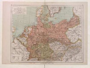 Karte des Deutschen Reiches, Dänemark, Niederlande, Belgien & Luxemburg