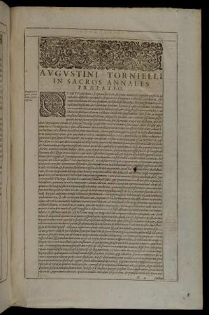 Augustini Tornielli In Sacros Annales Præfatio.
