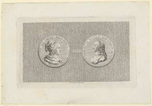 Bildnisse der Elis. Christina, Königin von Preußen und des Fredericvs Magnvs