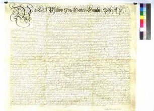 Bischof Karl Philipp an alle Grafen Hohenlohe verleiht Buchenbach.