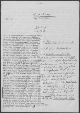 Leukershausen: Pfarrbericht 1927