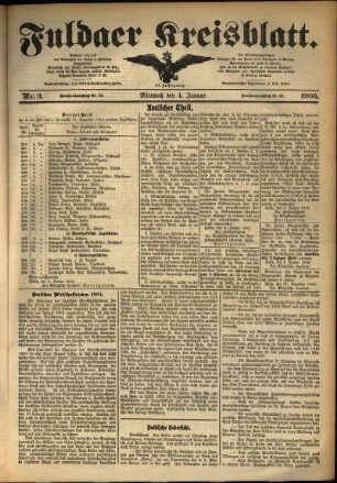 Ausgabe vom Mittwoch, den 04. Januar 1905.