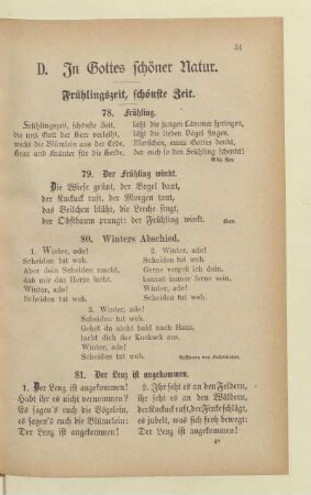 D. In Gottes schöner Natur