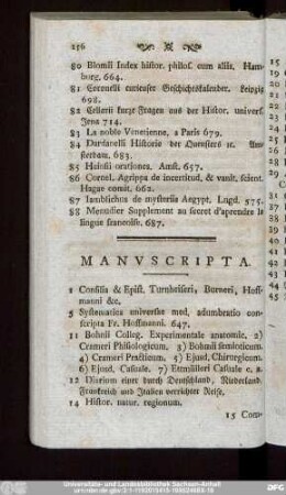Manuscripta.