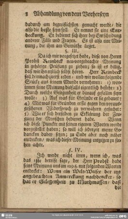§. III. [Ordnung der vorhabenden Abhandlung)