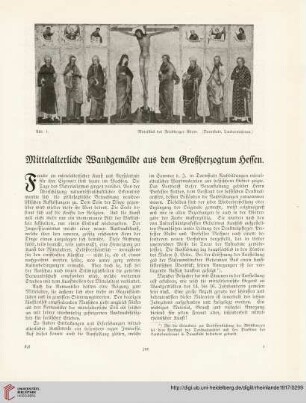 27: Mittelalterliche Wandgemälde aus dem Großherzogtum Hessen