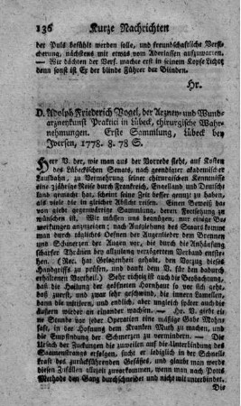 Chirurgische Wahrnehmungen. Slg.1.