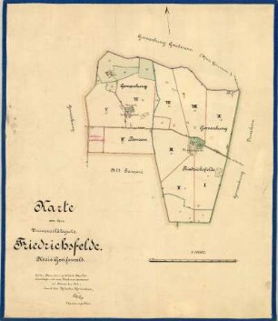 Karte des Universitätsgutes Friedrichsfelde