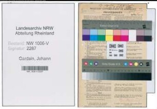 Entnazifizierung Johann Gardain , geb. 27.10.1907 (Zollsekretaer)