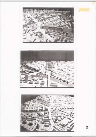 Bahnhof Potsdam-Stadt Schinkelwettbewerb 1993: Modellfotos