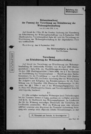 1 Behebung der Wohnungsnot