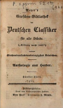 Anthologie aus Herder. 5