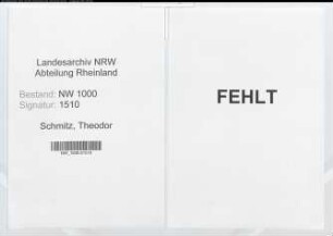 Entnazifizierung Theodor Schmitz, geb. 00.00.0000 ()