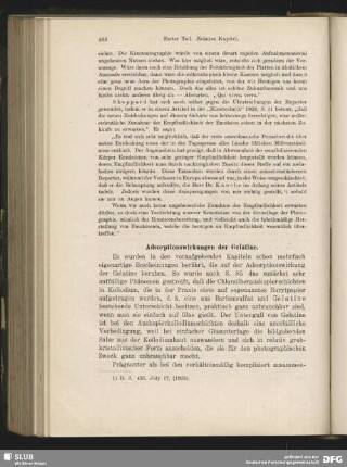 Adsorptionswirkung der Gelatine