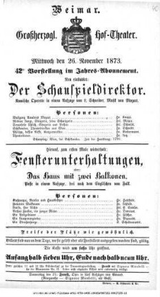 Der Schauspieldirektor