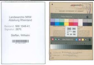 Entnazifizierung Wilhelm Steffan , geb. 25.11.1914 (Polizist)