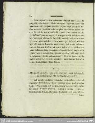 §. VI. De genesi phthiseos pituitosae theoriae, cum argumentis ad confirmandas aut refellendas hypotheses