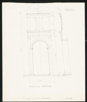Reiseskizzen: Eingang Santa Maria di Montedoro