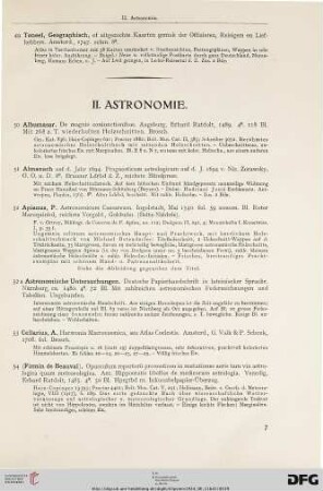 II. Astronomie (Nr. 50-67)