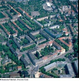 Bebauung zwischen Falkensteinplatz, Haenel-Clauß-Straße, Mansfelder Straße und Schlüterstraße/Schneebergstraße